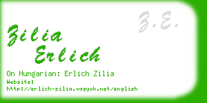 zilia erlich business card